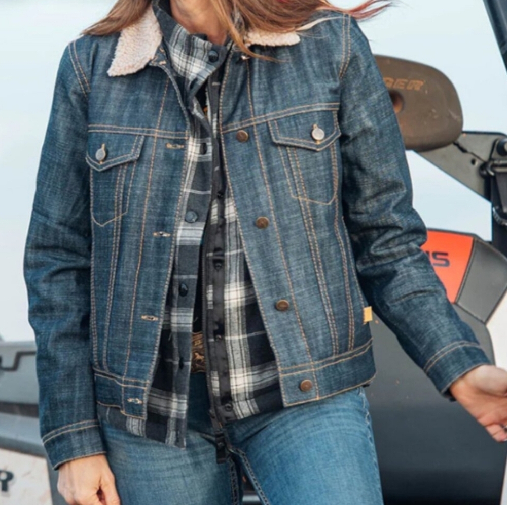 STS Ranchwear Denim Sherpa Lined Jacket Sawyer